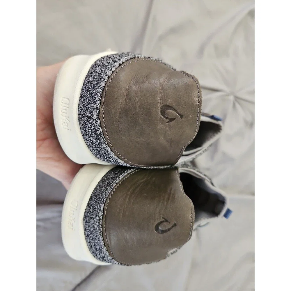 OluKai Alapa Li Men’s Size 12 Slip On Running Sneakers Charcoal Gray Mesh EUC